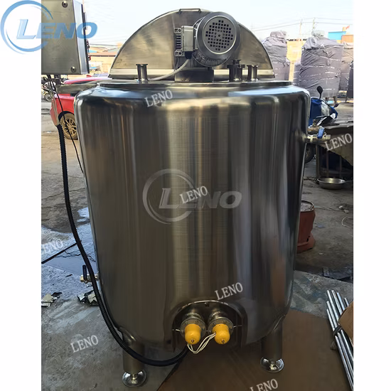 Stainless Steel Sanitary Vertical Pressure Reactor Homogenizing Blending Agitation Stirring Cooling Tank with Scraper Agitator